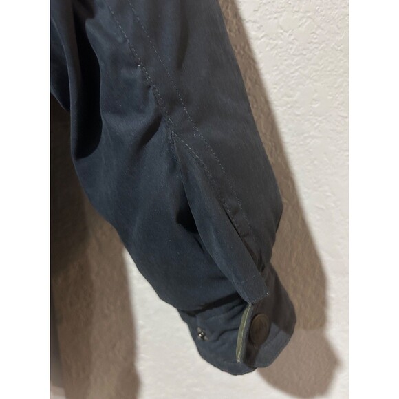 Rainforest Men’s Vintage Down Winter Puffer Parka size L Leather Collar Navy - Picture 4 of 11